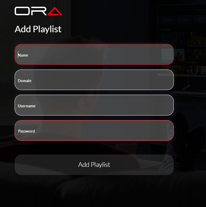 IPTV Smarters Pro Xtream Codes API login screen for UK reseller panel
