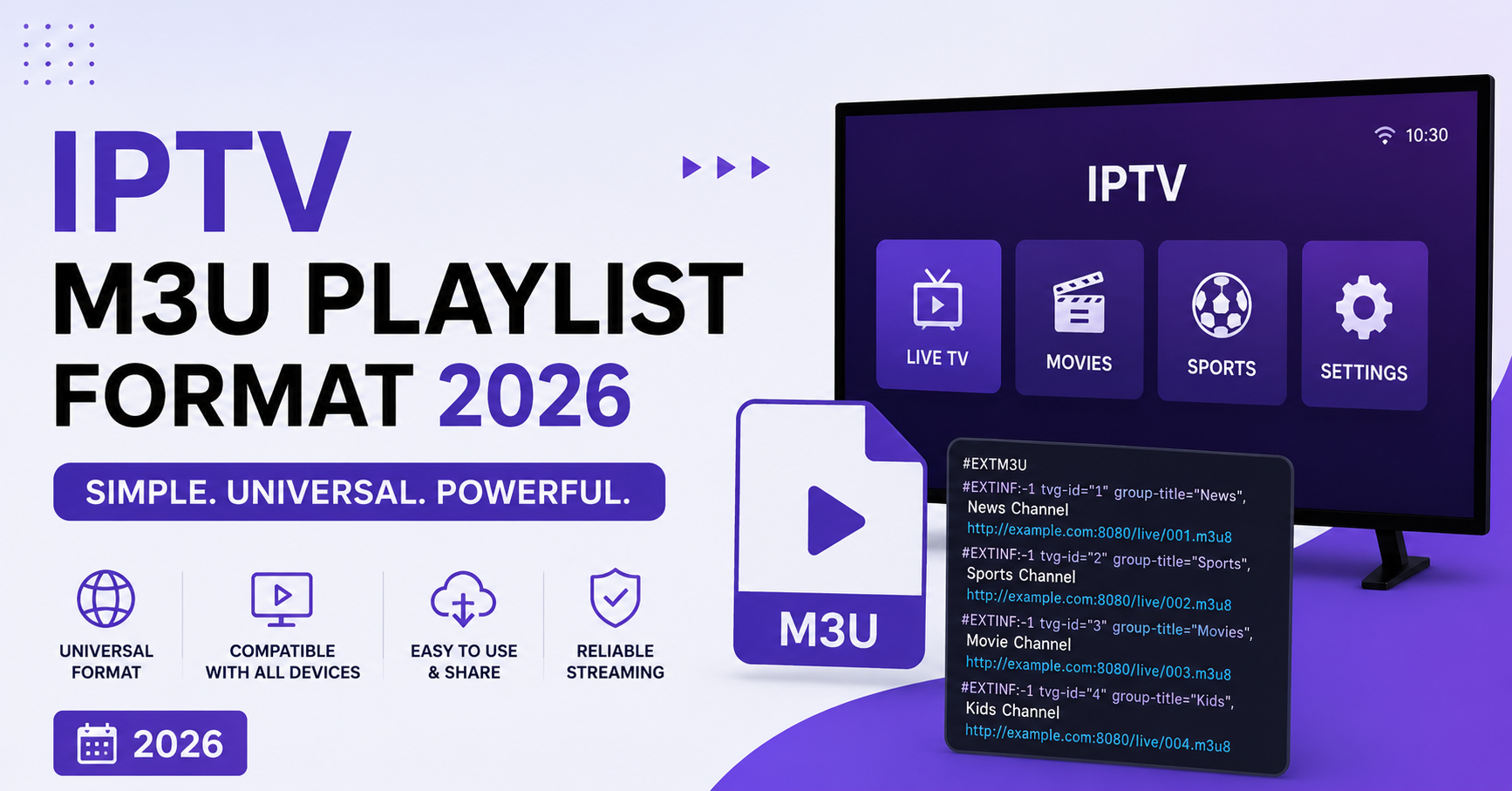 IPTV M3U Playlist Format 2026
