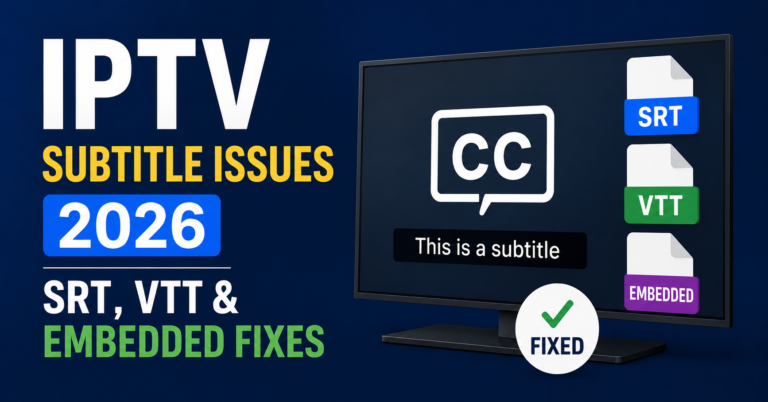IPTV Subtitle Issues 2026
