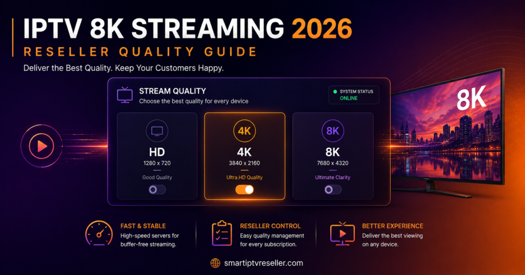 IPTV 8K Streaming 2026 Reseller Quality Guide