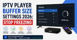 IPTV Player Buffer Size Settings