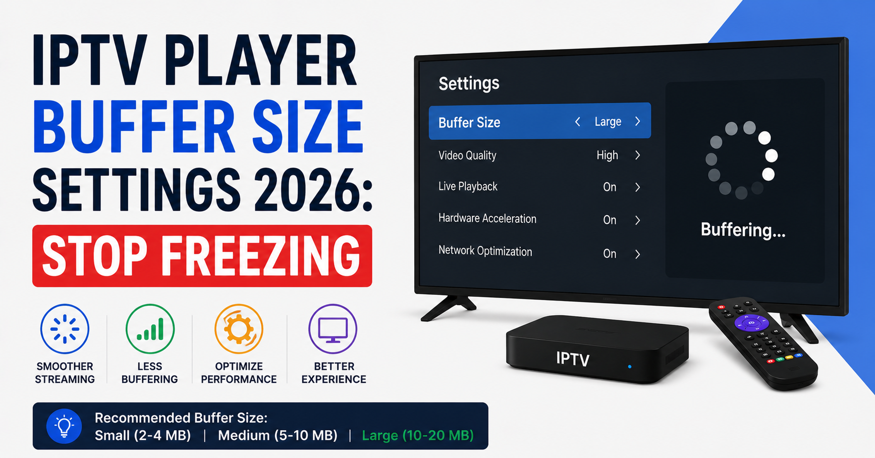 IPTV Player Buffer Size Settings